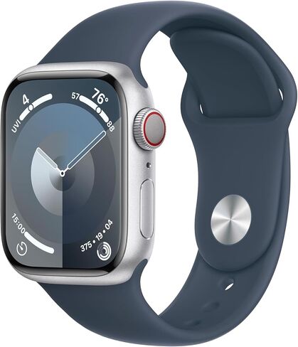 Apple Watch Series 9 [GPS 41mm] Starlight Aluminum Case with Starlight Sport Band M/L (Renewed Premium) in Saudi Arabia