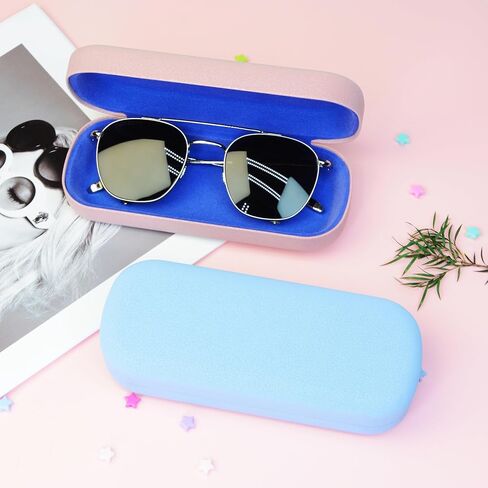 Eyeglass Case 2PCS,Glasses Case Hard Shell,Hard Eyeglass case for Women with Houndstooth Fabric,Reading Glasses Case,Hard Sunglasses Case Women Ladies Girls Travel Study Work in Saudi Arabia