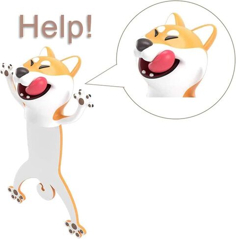 3D Cartoon Animal Longmark جميل المرح اللطيف الإشارات المرجعية PVC PVC LOCKAMPLAME SQUASHED الحيوانات القراءة المرجعية القرطاسية تقدم الحفلات هدية رائعة مثالية للأطفال والطلاب - الذئب in Kuwait