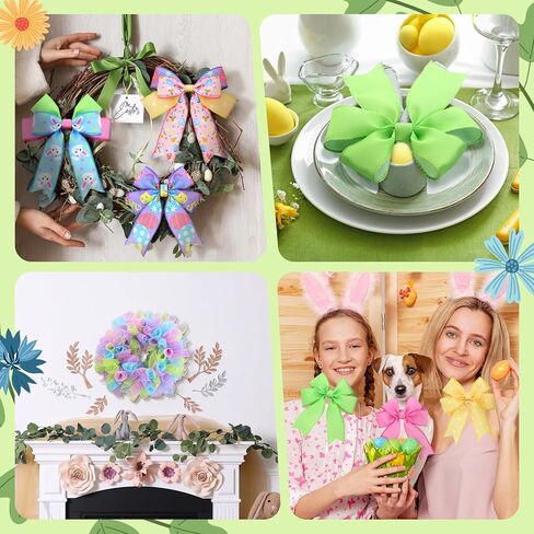 10 Pcs Halloween Ribbon 4 Rolls Mesh Ribbon and 6 Rolls Ghost Pumpkin Burlap Wired Edge Wreath Metallic Wreath Wrapping Crafts for Halloween Home Party Decorative DIY Craft in Kuwait