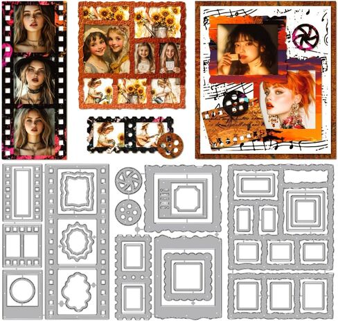 Mayjoydiy Photo Frame Cuts لصنع البطاقات إطارات أفلام عتيقة القطع المعاد in Kuwait