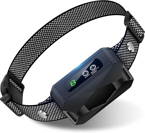 Bark Collar for Dogs - Edixeno USB-C Rechargeable Braking Training Collar with 5 Levels Adjustable Sensitivity Harmless Vibration Collar for Small Medium and Large Dogs (Black) in Saudi Arabia
