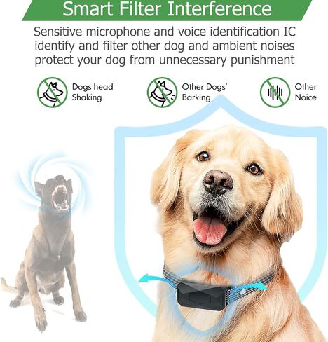 Bark Collar for Dogs - Edixeno USB-C Rechargeable Braking Training Collar with 5 Levels Adjustable Sensitivity Harmless Vibration Collar for Small Medium and Large Dogs (Black) in Saudi Arabia