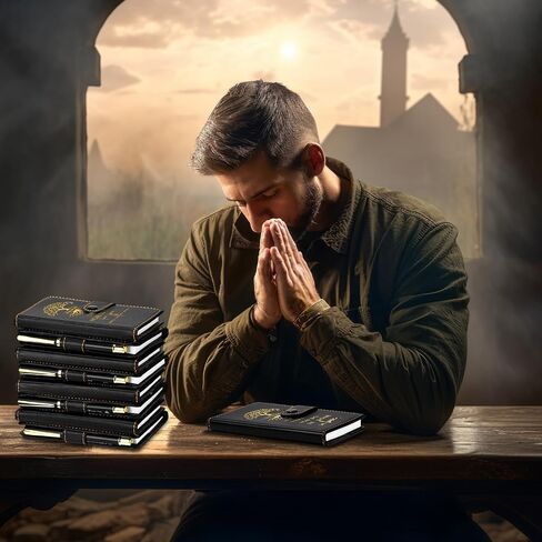 Spakon 40 Pcs Christian Gifts Bulk Include Bible Verse Leather Notebook Pens Prayer Journal Church Gifts Religious Party Favors Scripture Notepad for Women Men Sunday (Flower) in Saudi Arabia