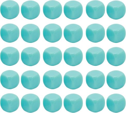 30PCS Fun Blank Dice Set, 16MM Plastic 6 Sided Round Corners Dice Cubes, Polyhedral Dice Set, DIY Puzzle Round Corner for Classroom Teaching, Board Games, Dices Game, Parties in Kuwait