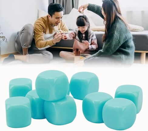 30PCS Fun Blank Dice Set, 16MM Plastic 6 Sided Round Corners Dice Cubes, Polyhedral Dice Set, DIY Puzzle Round Corner for Classroom Teaching, Board Games, Dices Game, Parties in Kuwait