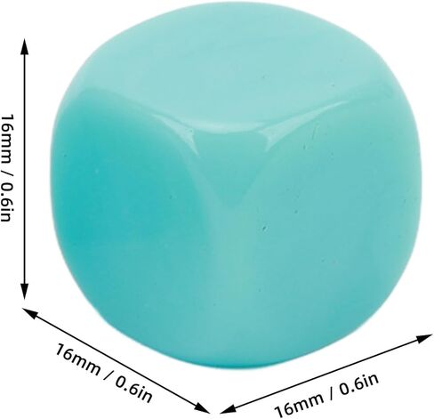 30PCS Fun Blank Dice Set, 16MM Plastic 6 Sided Round Corners Dice Cubes, Polyhedral Dice Set, DIY Puzzle Round Corner for Classroom Teaching, Board Games, Dices Game, Parties in Kuwait