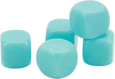 30PCS Fun Blank Dice Set, 16MM Plastic 6 Sided Round Corners Dice Cubes, Polyhedral Dice Set, DIY Puzzle Round Corner for Classroom Teaching, Board Games, Dices Game, Parties in Kuwait