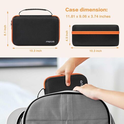 MOSISO Dice Case Compatible with DND Set, Role Playing Dices Organizer Case Compatible with D&D Dungeons and Dragons TTRPG Table Games, Storage Bag with Double Removable Slotted Tray & Handle, Black in Saudi Arabia