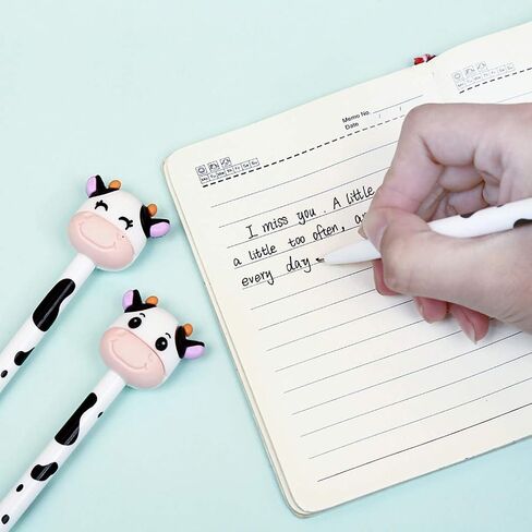 Giant Bean Bag Chairs Giant star Creative Cute Milk Cow Pen, Retractable Gel Pens, Black Gel Ink Pens, 0.5mm, Promotional Gift Stationery School Office Supply, Pack of 6pcs. (A) in Saudi Arabia
