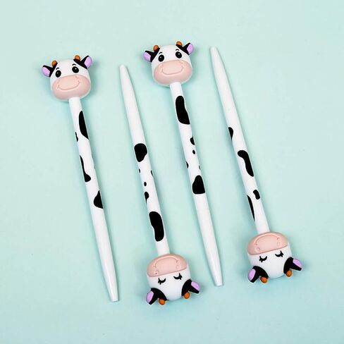 Giant Bean Bag Chairs Giant star Creative Cute Milk Cow Pen, Retractable Gel Pens, Black Gel Ink Pens, 0.5mm, Promotional Gift Stationery School Office Supply, Pack of 6pcs. (A) in Saudi Arabia