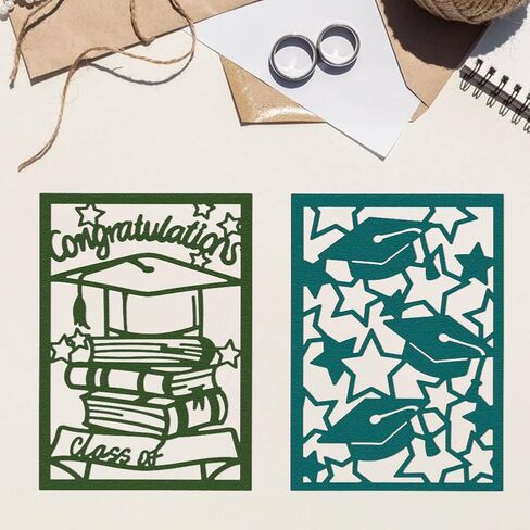 2025 Graduation Season Frame Cutting Dies, Carbon Steel 3D Die Cuts Stencils Frame Embossing Scrapbooking Template for Greeting Card Making Party Ceremony Invitation Photo Album Decor in Saudi Arabia