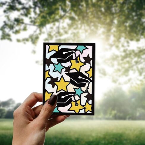 2025 Graduation Season Frame Cutting Dies, Carbon Steel 3D Die Cuts Stencils Frame Embossing Scrapbooking Template for Greeting Card Making Party Ceremony Invitation Photo Album Decor in Saudi Arabia