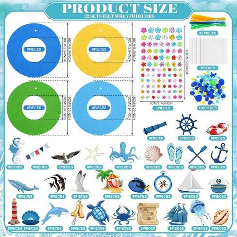 32 مجموعة من مجموعات إكليل الزهور الزنبركية DIY BEE WEETH KITS الصيف شعرت نحلة معلقة الزخارف الزخارف مع عباد الشمس عسل زهرة GNOM in Kuwait