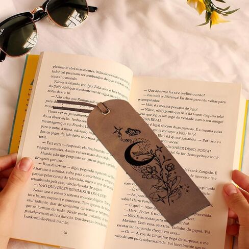 MAYJOYDIY 4Pcs Tree of Life Leather Bookmark 2×7inch Forever Growing Classic Brown Bookmark Vintage Page Markers with Leather Rope for Men Women Book Lovers Writers and Friends Gifts in Saudi Arabia