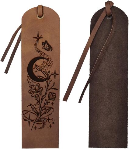 MAYJOYDIY 4Pcs Tree of Life Leather Bookmark 2×7inch Forever Growing Classic Brown Bookmark Vintage Page Markers with Leather Rope for Men Women Book Lovers Writers and Friends Gifts in Saudi Arabia
