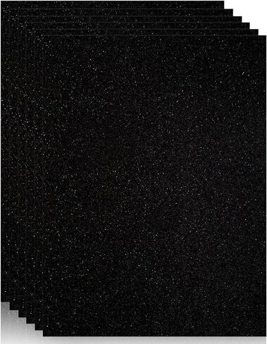 BigOtters 27 Sheets Black Glitter Cardstock Paper 8.5" x 11", Sparkly Cardstock for DIY Art Project Scrapbook Party Decoration School Supplies Bulk, 92lb/250gsm in Saudi Arabia