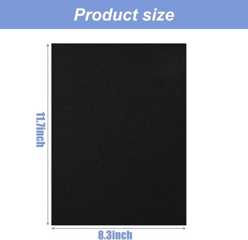 BigOtters 27 Sheets Black Glitter Cardstock Paper 8.5" x 11", Sparkly Cardstock for DIY Art Project Scrapbook Party Decoration School Supplies Bulk, 92lb/250gsm in Saudi Arabia