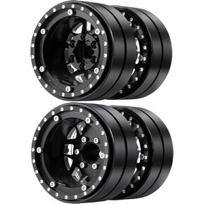 RCHUBAM 1.9" Dually Beadlock Wheels 2PCS/4PCS Aluminum RC Twin Wheel Set Compatible with SCX10 TRX-4 TRX6 G63 6-Wheel 1/10 Scale RC Hauler Crawler Truck Car Upgrade Accessories (5PCS)