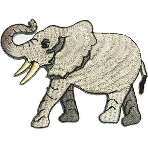 African Elephant Safari Wildlife Embroidered Sew Iron on Patch p#75