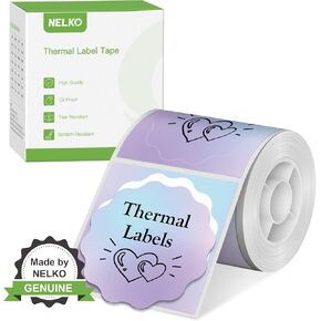 Thermal Labels for Nelko PM220 Label Maker, 2 inch (50mm) Thermal Label, Waterproof, Multi-Purpose Label Tape, 1 Roll of 150 Self-Adhesive Thermal Paper Gradient Green