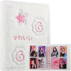 1pcs A5 Binder 6 Ring Cartoon Plush Fish Board KPOP Photocard Binder Photo Binder مع 4 جيب من الأكمام A5 Plannner Collect