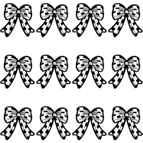 12Pcs Black Bow Knot Patches, Bow Patch Sticker Sew/Iron On Patches, Fashion Embroidered Patch for Jeans Vest Coat Hats Backpacks DIY Sewing