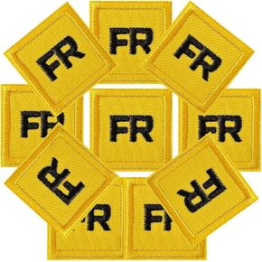 FR HRC2 Patches for Clothing Iron or Sew onto Clothing, Jackets, Jeans, Hats, Backpacks Etc（10pc Orange）