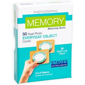 Stages Everyday Objects Matching Game with Real Photo Images from The Makers of Language Builder, Blue