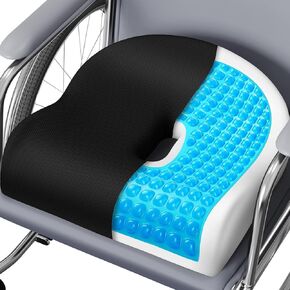 Seat Cushion Office Chair Cushion for Back & Tailbone & Sciatica Pain Relief, Black Memory Foam Desk Chair Cushion Pressure Relief Seat Cushion for Long Sitting Car Drivers, Office Worke