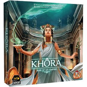 Iello: Khora, Rise of an Empire, Race to Development Game, Develop your City Faster and Better than Your Opponents, 2 to 4 Players, 75 Minute Play Time, For Ages 14 and up