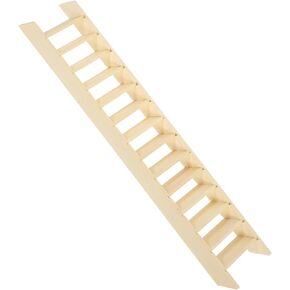 VANZACK Mini Wooden Step Ladder Miniature Dollhouse Staircase 1:12 Scale Mini Ladder Wooden Staircase Handrail Stairs Dollhouse Furniture Model for Scene Landscape Decor