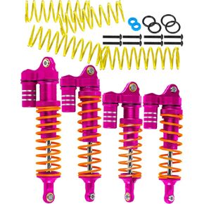RC Big Bore Shock Absorber Upgrades Part for 1/10 4x4 Slash Stampede Bandit Rustler 4WD(VXL)/2WD(VXL),Alloy Aluminium Front Rear Shocks RC Shock Absorber,4PCS,Navy Blue