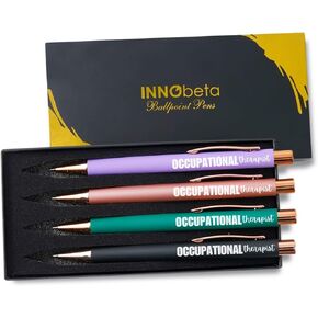 InnoBeta Occupational Therapist Gifts, Ballpoint Pen Set of 4, Perfect Occupational Therapy Gifts Idea for Women on Birthday and Christmas