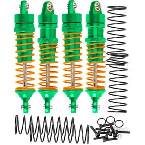 RC Aluminium Shock Absorber Upgrades Part for 1/18 LaTrax Teton,LaTrax Desert Prerunner,Front Rear Full Metal Dampers RC Shocks,Replace #7660#7665,4PCS,Titanium