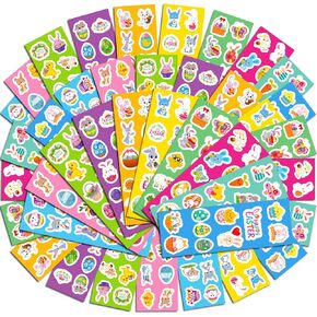 EasterStickers for Kids, 500 Pcs EasterBasket Stuffers, EasterGifts Decorations for Egg, Happy EasterBunny Stickers Egg Fillers EasterCrafts Activities Party Favors Spring Stickers for Toddlers