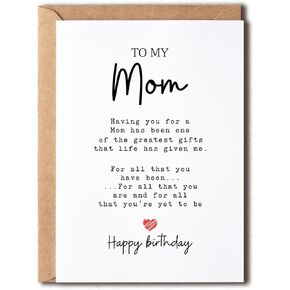 To My Mom - Mom Birthday Card - Mom Is The Greatest Gifts In My Life - Birthday Card For Mom - Gift For Mom Card- Christmas Gifts For Mom