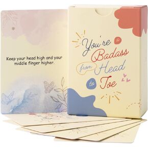 You Are A Badass From Head To Toe Badass Affirmations Cards, Daily Affirmation Cards for Women, Small Gifts For Women, Valentines Day Gifts For Her, Motivational Cards, Funny Gifts For Women