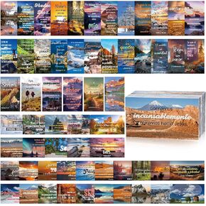 240 Pcs Regalos Cristianos En Español Tarro De Versículos Bíblicos Frasco De Versículos Bíblicos En Español Spanish Bible Verse Cards Regalos Cristianos Para Mujer Tarjetas(Landscape)