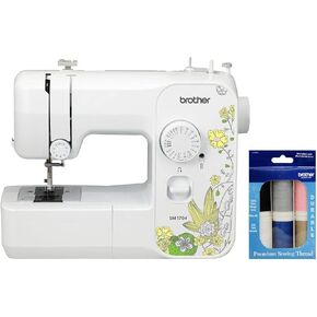 Brother SM1704 17-Stitch Free Arm Sewing Machine and 5300A Hardcase for Carrying and Storage