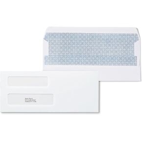 Staples 1775862 Self-Sealing Sec Tint Double Window #10 Env 4 1/8 X 9 1/2 We 500/Bx