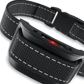 No Shock Bark Collar for Small to Large Dogs - Smart Chip Adjusts to Stop Barking in 1 Minute - Highly Effective Vibration and Sound Stops Barks Fast with No Pain - Safe, Anti-Bark Device