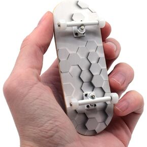 Teak Tuning Complete Fingerboard Waves Edition - Premium, Heat Transfer Graphic - Pro Shape & Size - Bearing Wheels, Pro Trucks, 61A Pro Duro Bushings - 34mm x 97mm Deck