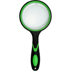 Magnifying Glass75mm 10X Handheld Reading Magnifier for Seniors & Kids, Magnifying Glass for Book Newspaper Reading, Kids Nature Hobby and Science