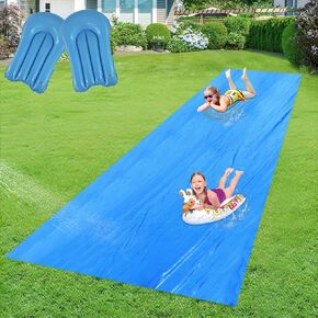 40 x 7.2Ft Slip and Slide for Adults with 3 Bodyboards, Extra Long Heavy Duty Slip n Slide Backyard, Lawn Big Water Slide Tarp for Adults (40 x 7.2 FT)