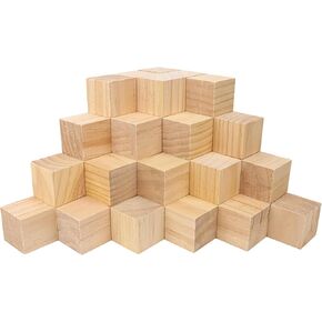 10 Pack Wooden Cubes 3 Inch Craft Quality Wood Blocks Perfect for DIY Projects
