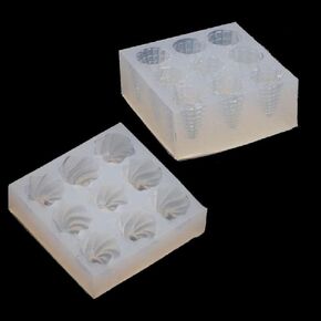 W-LOVE Mini Size Ice Cream Cone Keychain Resin Molds Popsicles Food Play Pendant Mold Silicone Baking Set, Transparent