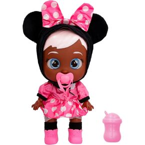 Cry Babies Disney Nurturing Baby Doll Inspired by Minnie Mouse, Dressed Up in The Iconic Pink Dress and Cries Real Tears for Kids Age 18 Months and Up