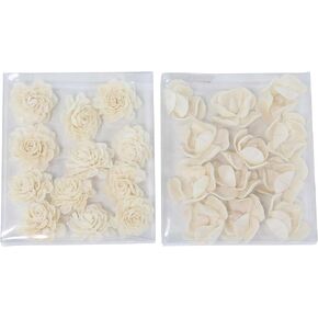 Deco 79 White Sola Coastal Orbs & Vase Filler, Set of 2 1" x 6" x 7"