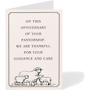 M Market On Mainstreet Pastor Cards, 5x7 inches, Single Card with Envelope, Made in USA (Sheep Appreciation)